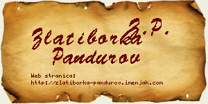 Zlatiborka Pandurov vizit kartica